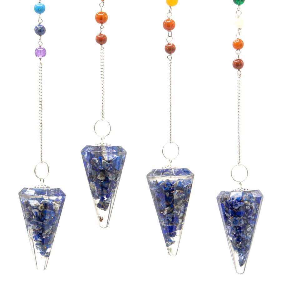 Ancient Wisdom Orgonite Power Chakra Pendulum - Lapis