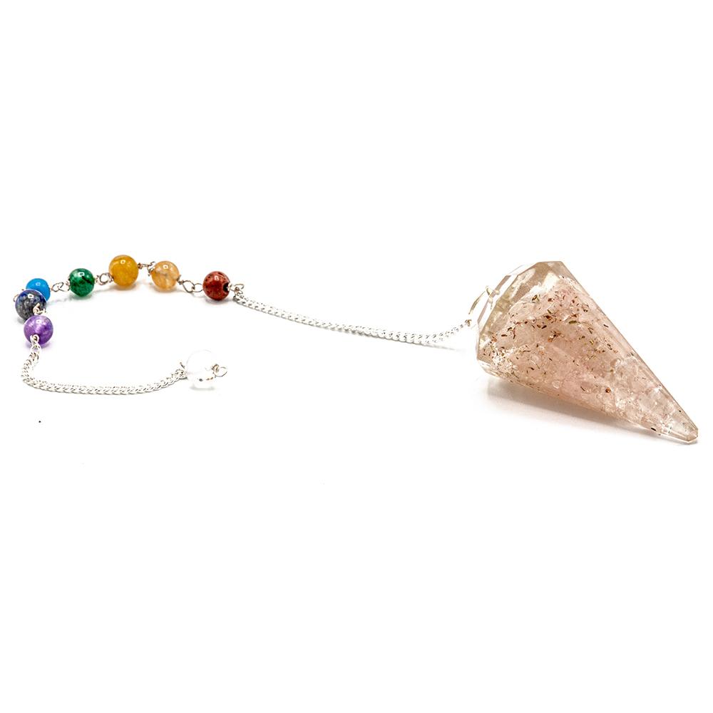 ancient wisdom Orgonite Power Chakra Pendulum - Rose Quartz