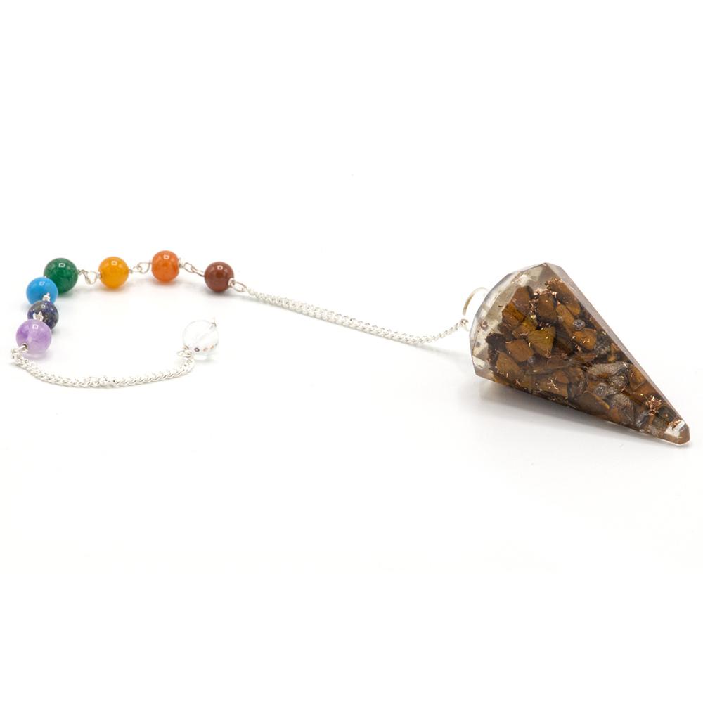 ancient wisdom Orgonite Power Chakra Pendulum - Tiger Eye