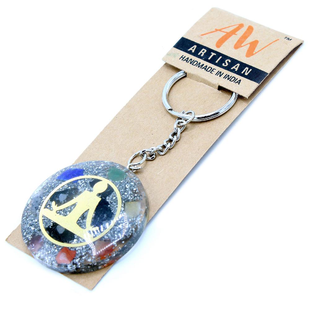 ancient wisdom Orgonite Power Keyring - Buddha Seven Chakra