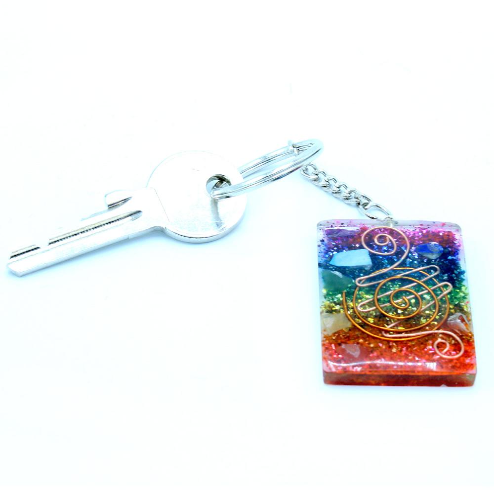 Ancient Wisdom Orgonite Power Keyring - Home Protect Copper And Chakra