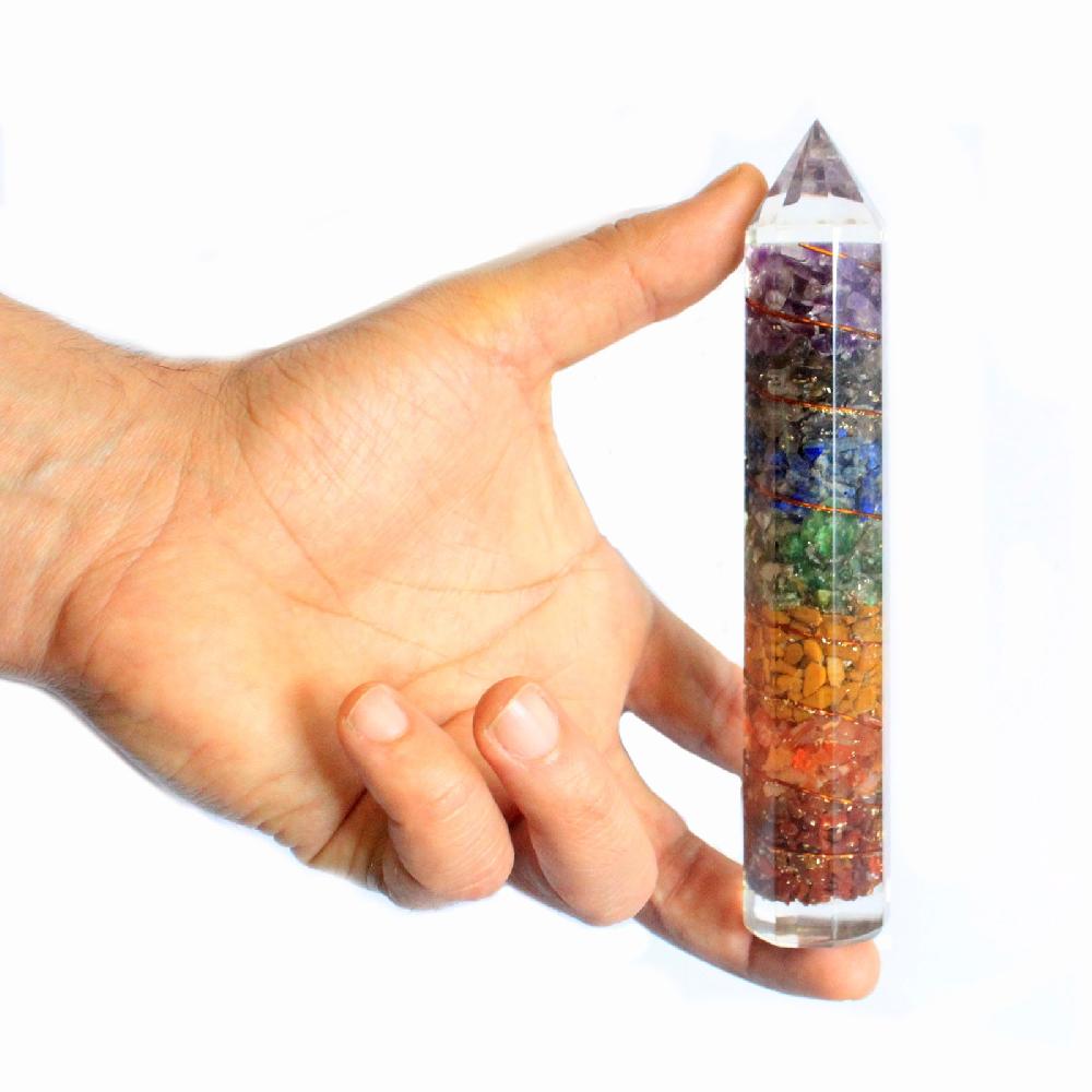 Ancient Wisdom Orgonite Power Wand 15cm Copper & Gemchips