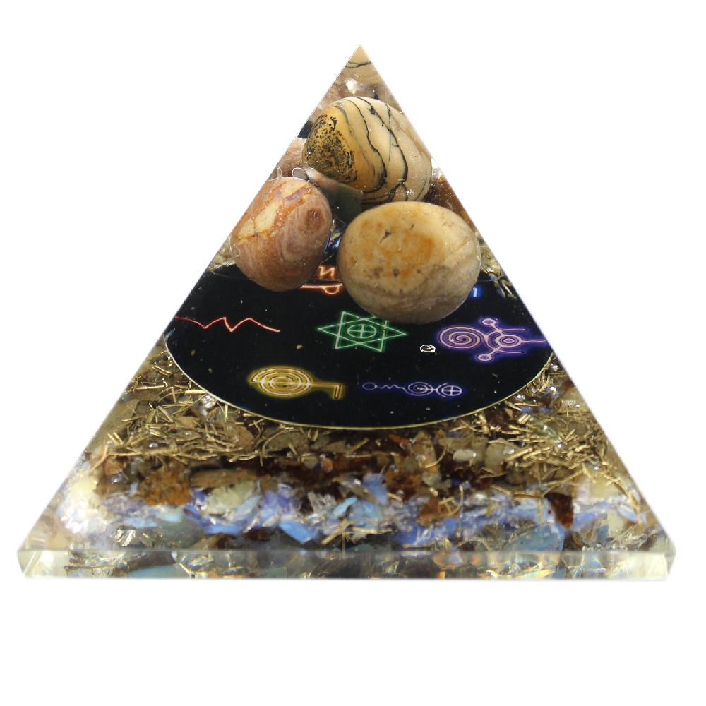 ancient wisdom Orgonite Pyramid - Midnight Reiki - 70mm