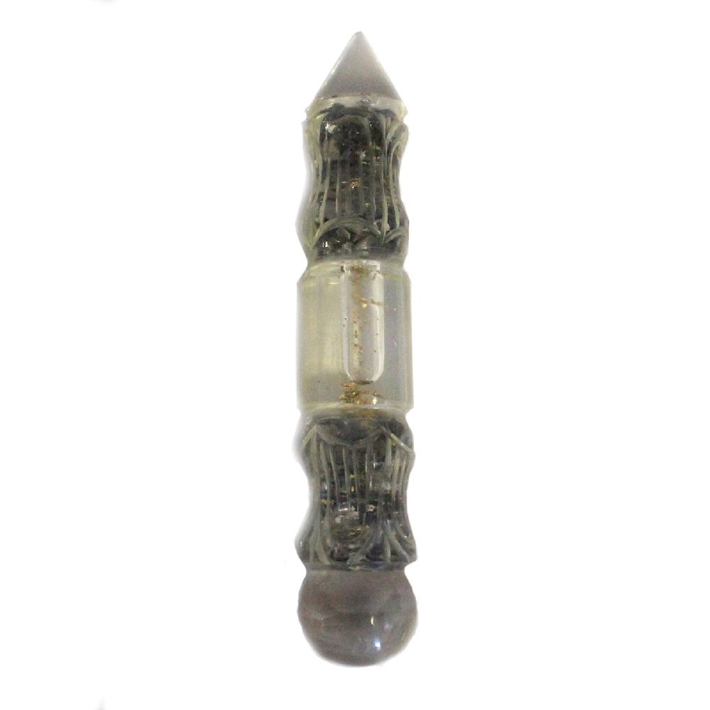 Ancient Wisdom Orgonite Water Wand Carved With Copper & Gemchips