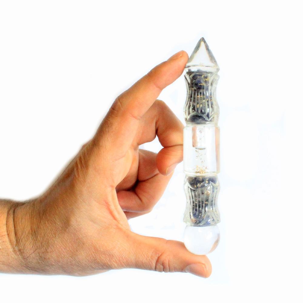 ancient wisdom Orgonite Water Wand Carved with Copper & Gemchips