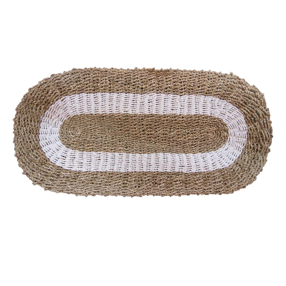 ancient wisdom Oval Seagrass White & Tan - Classic - 60x120cm