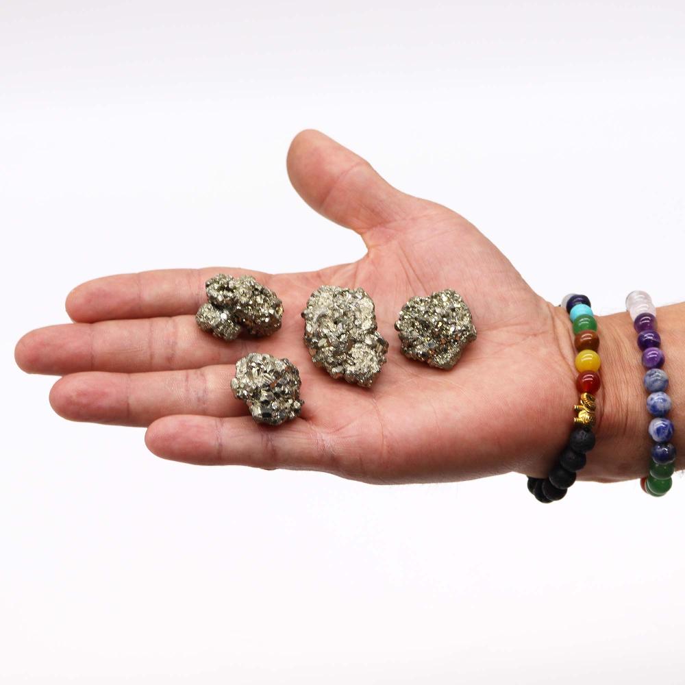 Ancient Wisdom Peruvian Pyrite - First Grade Medium Size- (200gms Approx 6 Pieces 35-50mm)
