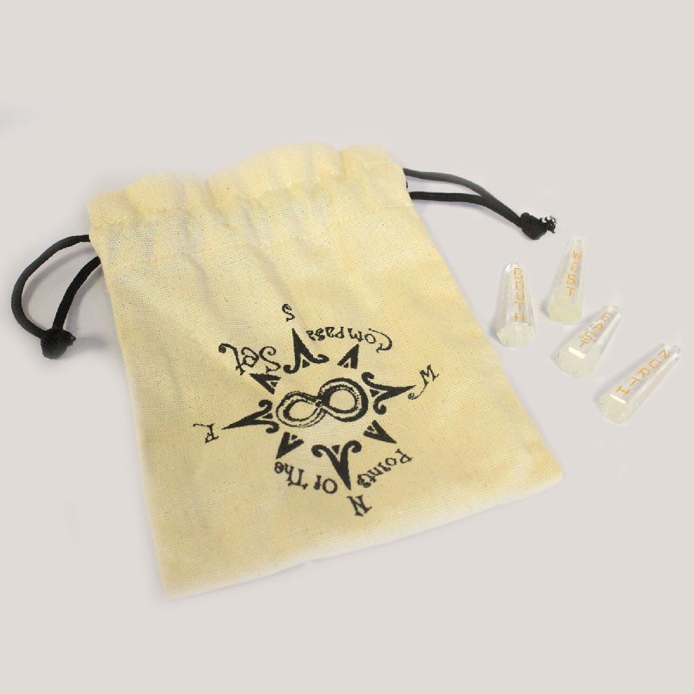Ancient Wisdom Points Of The Compass Quartz Stone Set