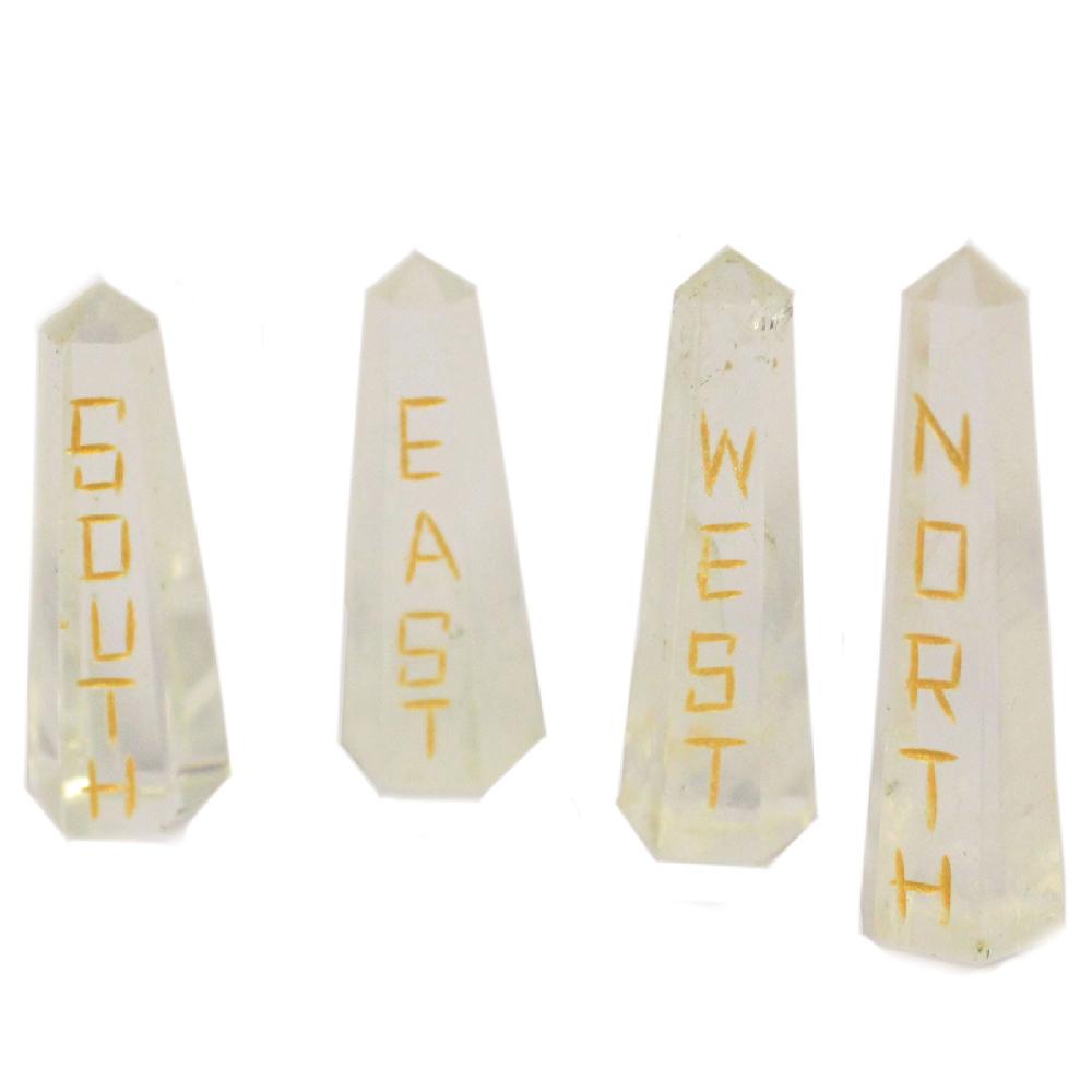 ancient wisdom Points of the Compass Quartz Stone Set