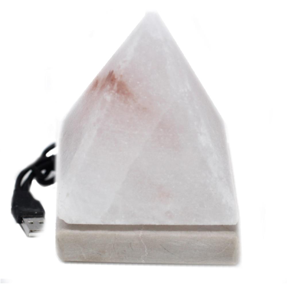ancient wisdom Quality USB Pyramid WHITE Salt Lamp - 9 cm (multi)