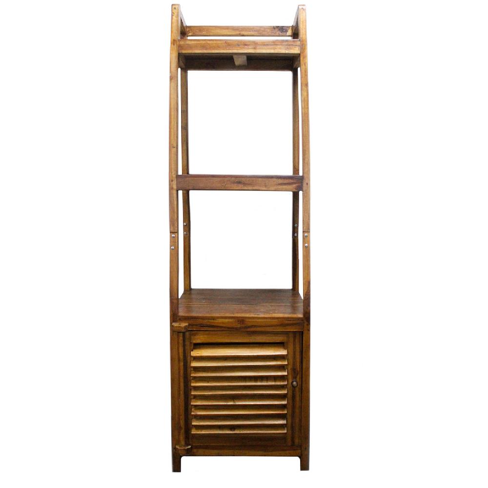 Ancient Wisdom Recycled Teak-wood Open Shelf Display