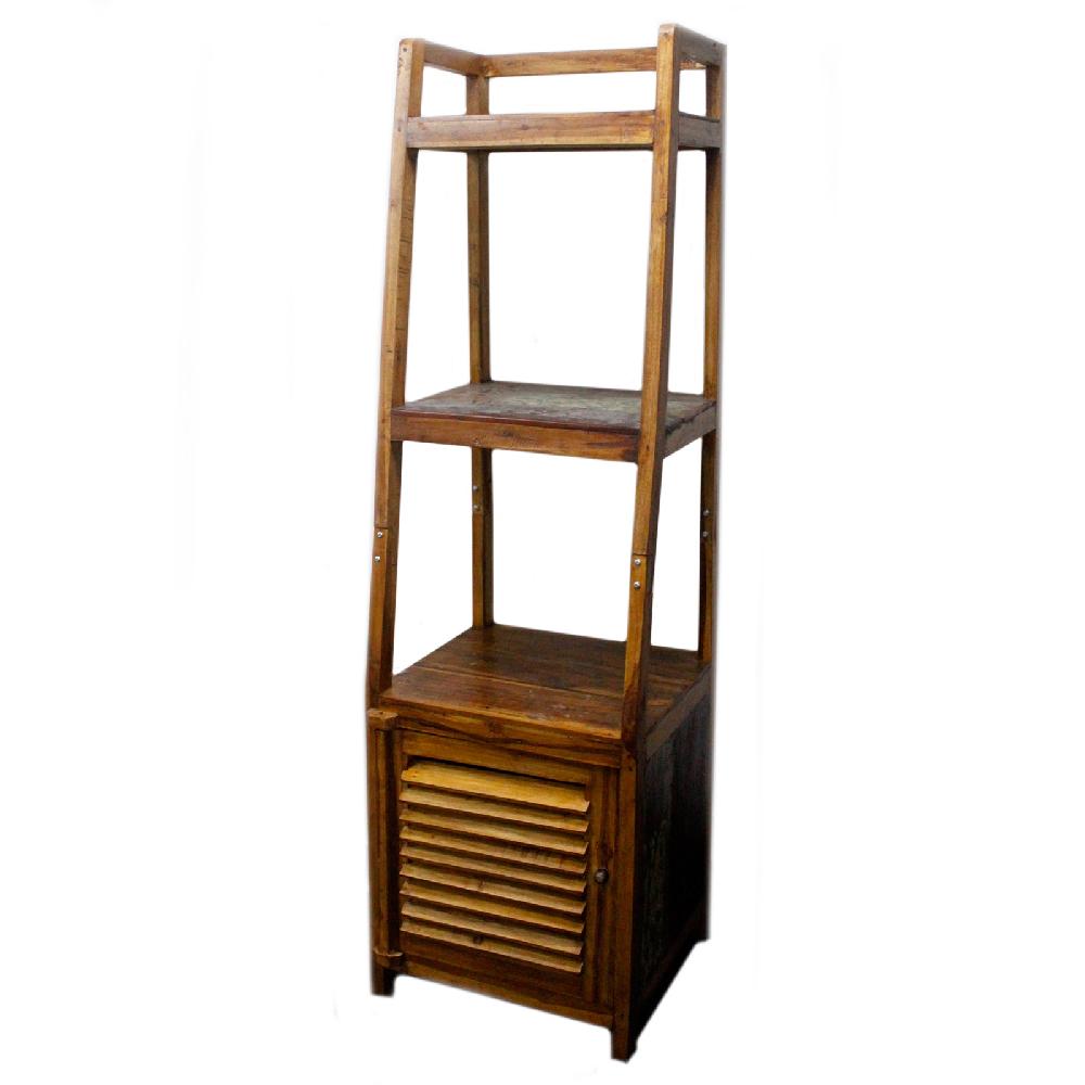 ancient wisdom Recycled Teak-wood Open Shelf Display