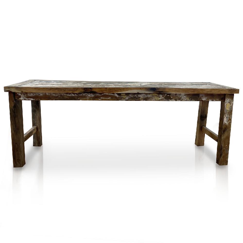 Ancient Wisdom Recycled Teakwood Display / Dinning Table 1.8m / No Bottom Shelf