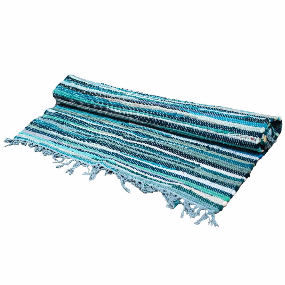 ancient wisdom Room Rag Rug - 150x200cm - premium quality - Aqua Blues