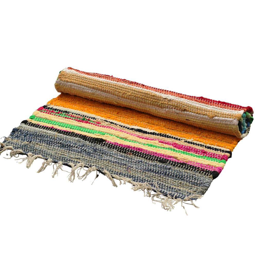ancient wisdom Room Rag Rug - 150x200cm - premium quality - Rainbow Colours