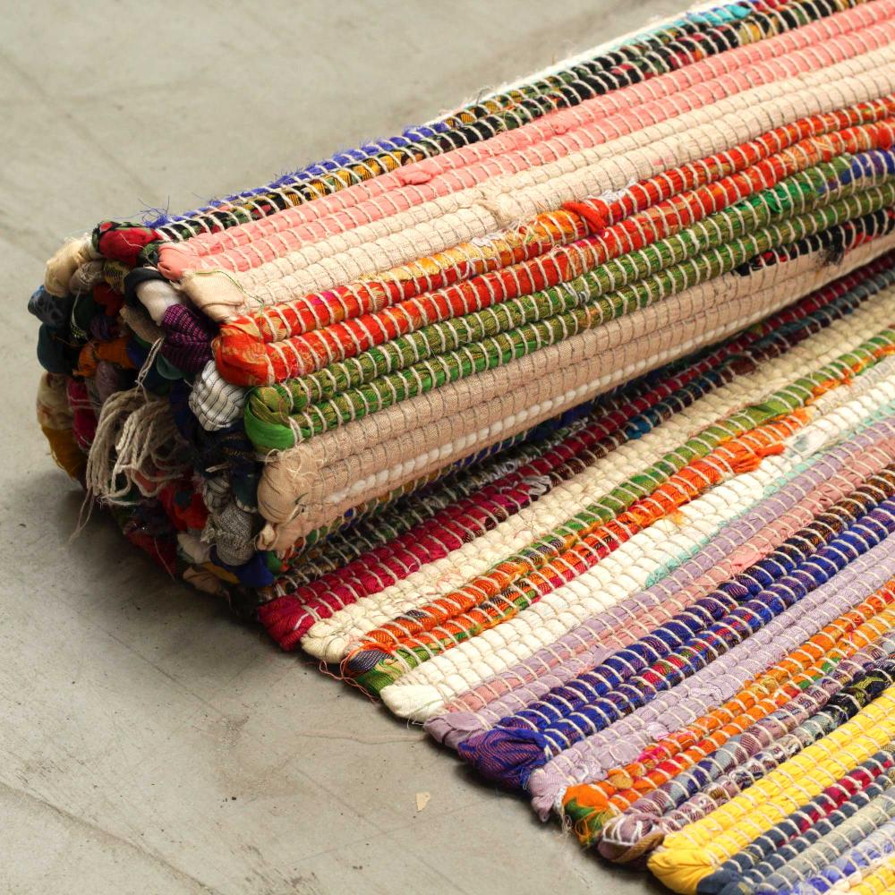Ancient Wisdom Room Rag Rug - 150x200cm - Random Colours