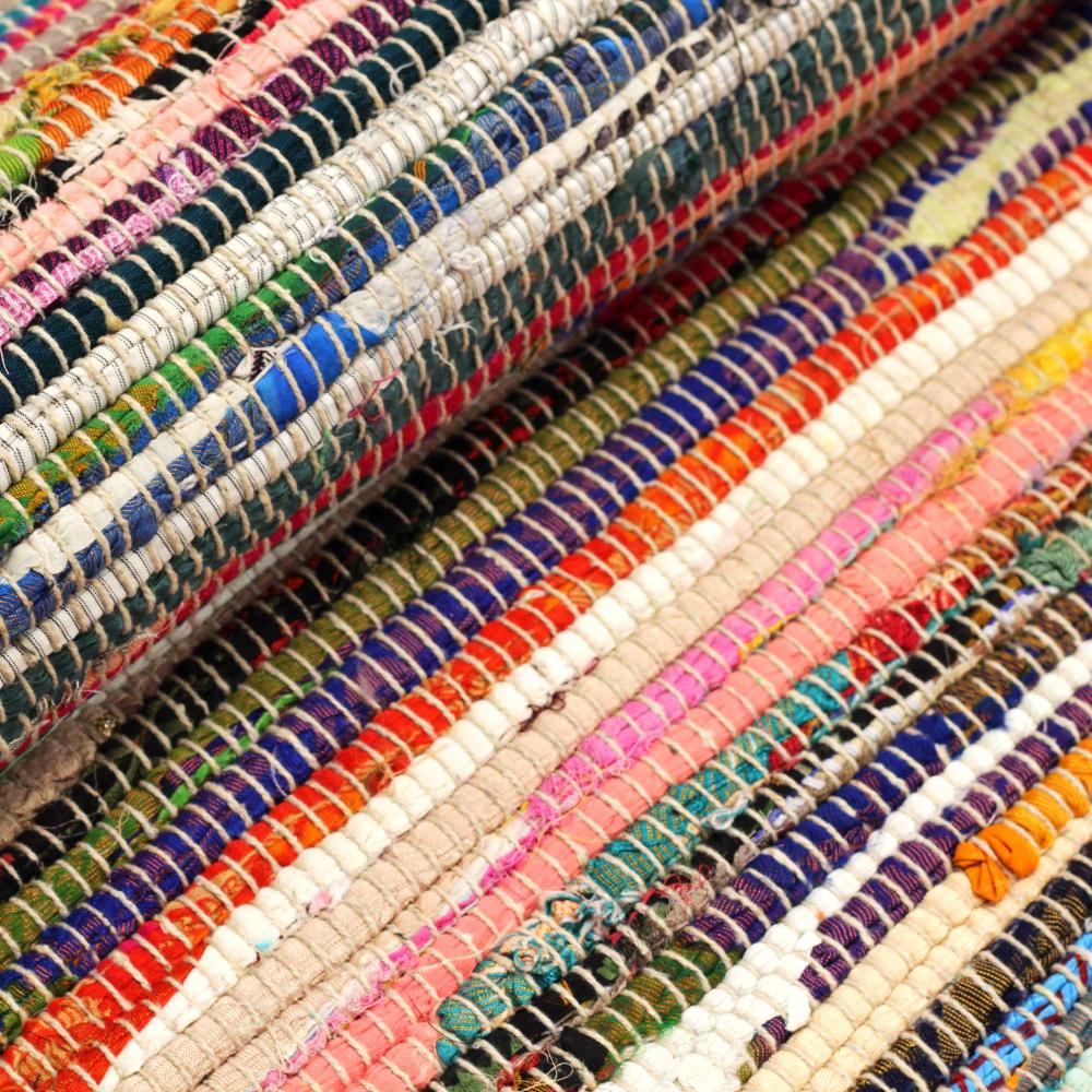 Ancient Wisdom Room Rag Rug - 150x200cm - Random Colours
