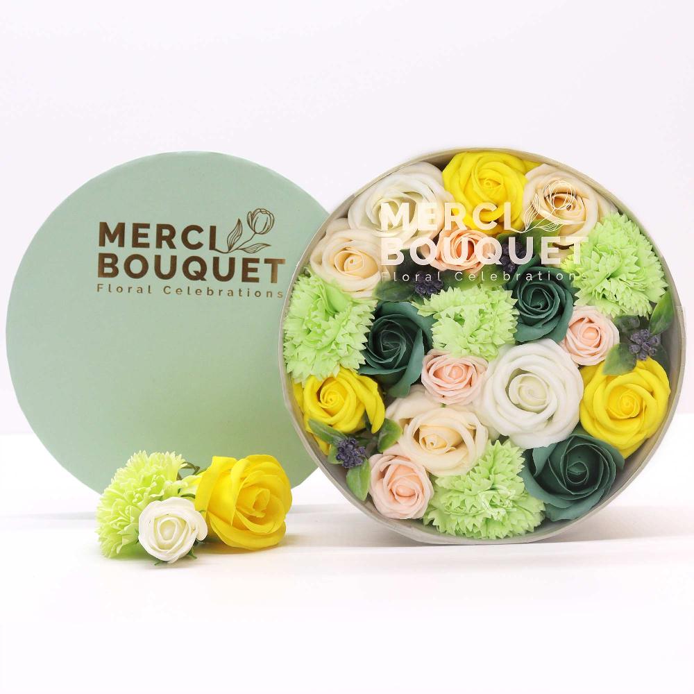 Ancient Wisdom Round Box - Spring Celibrations - Yellow & Greens
