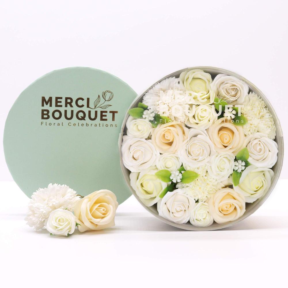 Ancient Wisdom Round Box - Wedding Blessings - White & Ivory