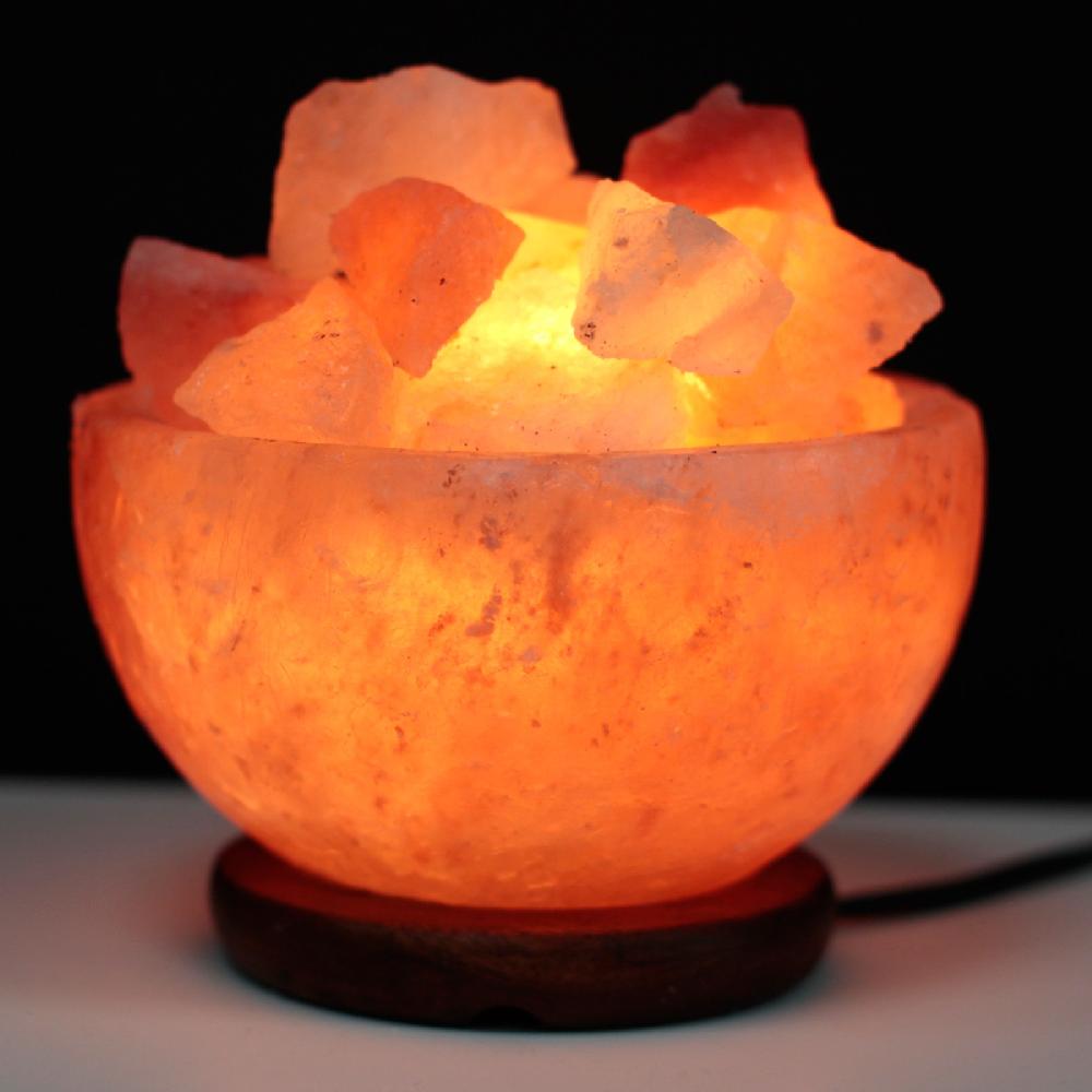 Ancient Wisdom Salt Fire Bowl And Chunks - UK Plug - 15cm X 9cm