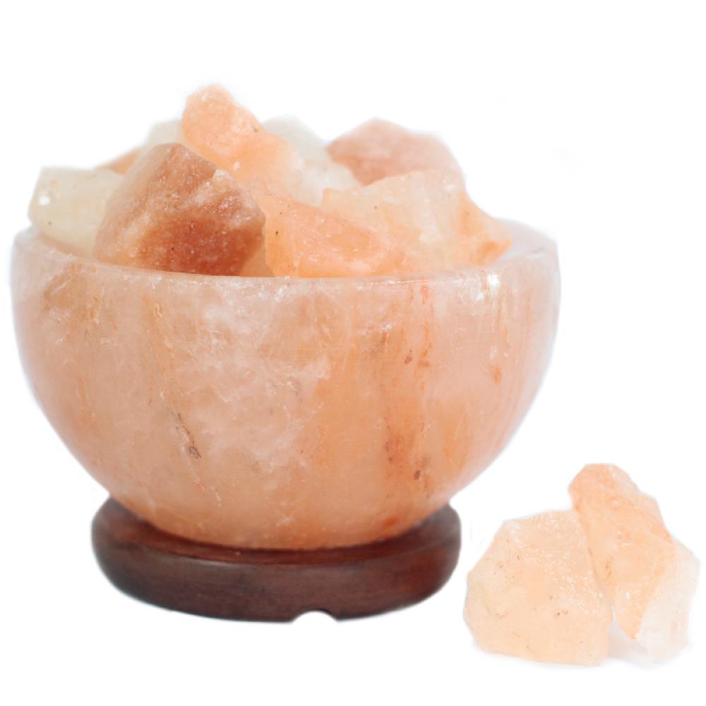 Ancient Wisdom Salt Fire Bowl And Chunks - UK Plug - 15cm X 9cm