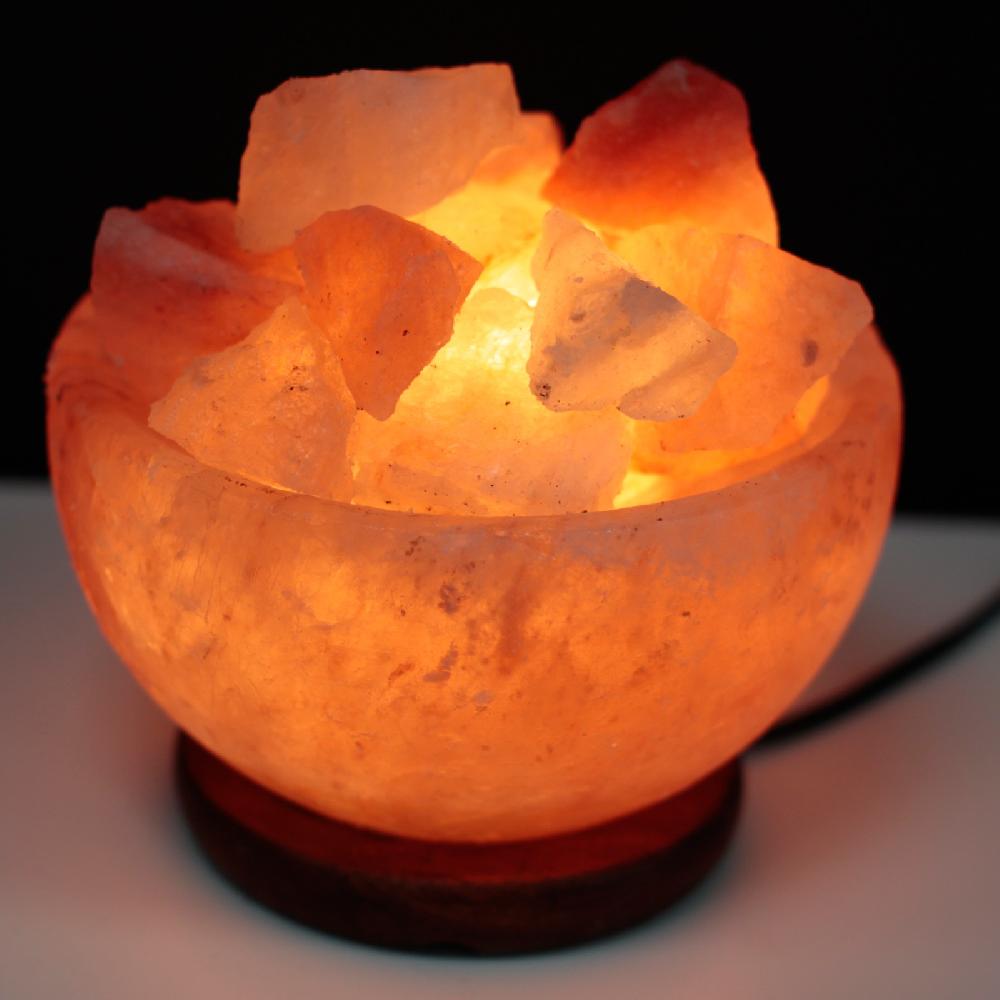 Ancient Wisdom Salt Fire Bowl And Chunks - UK Plug - 15cm X 9cm