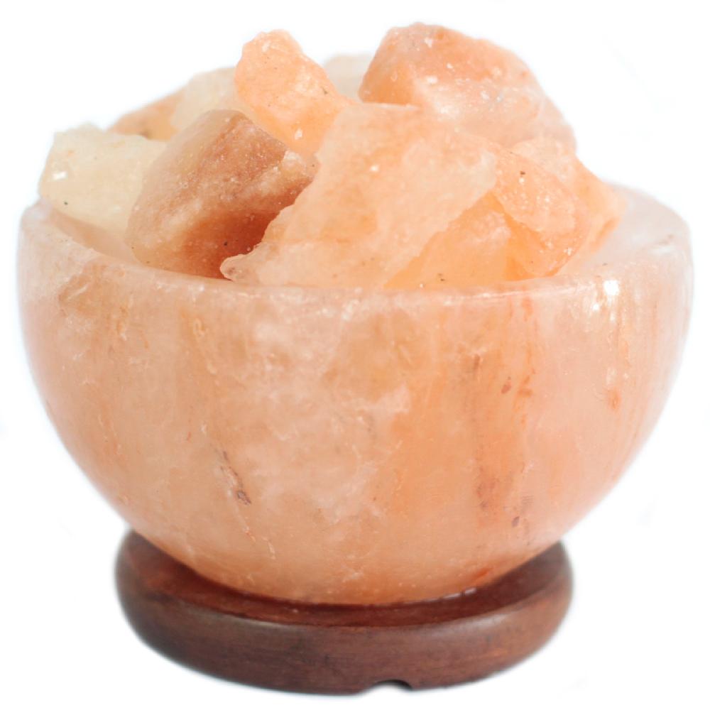 ancient wisdom Salt Fire Bowl and Chunks - UK Plug - 15cm x 9cm