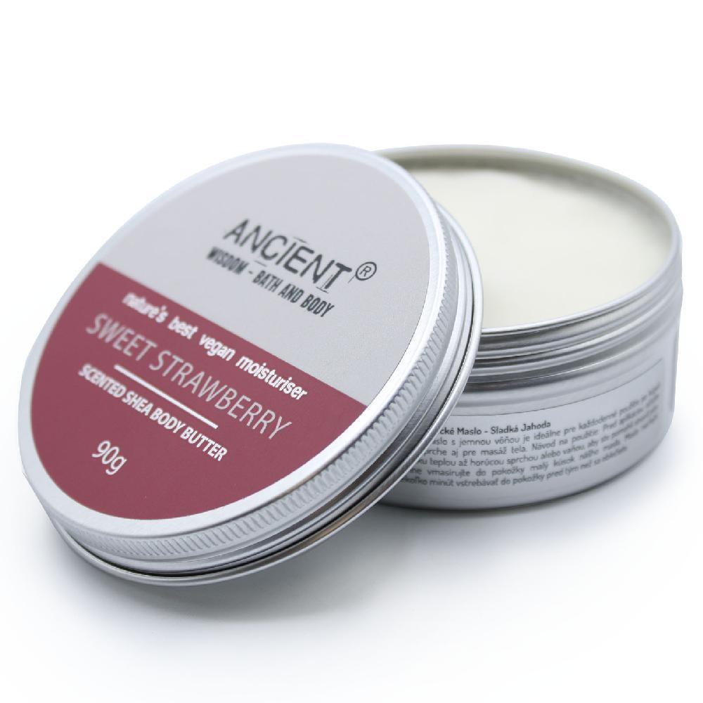 Ancient Wisdom Scented Shea Body Butter 90g - Sweet Strawberry