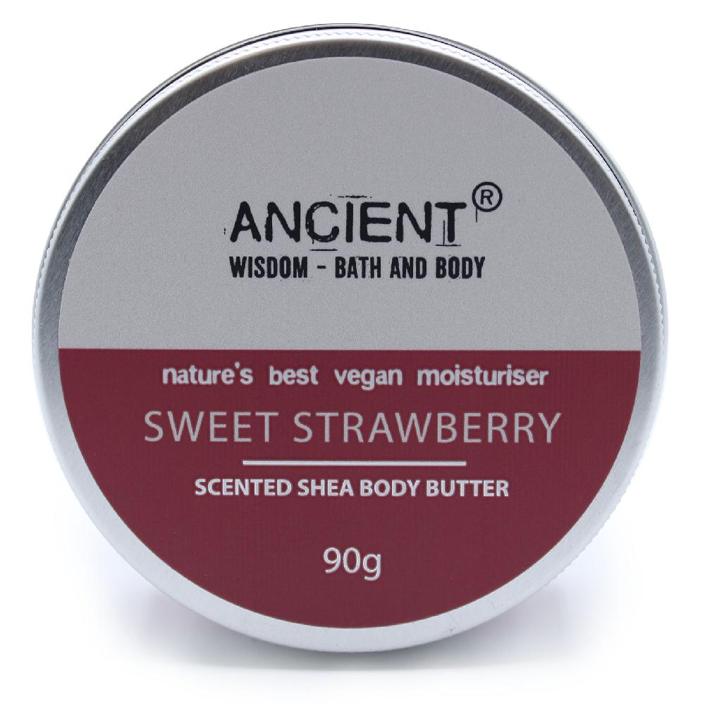 ancient wisdom Scented Shea Body Butter 90g - Sweet Strawberry