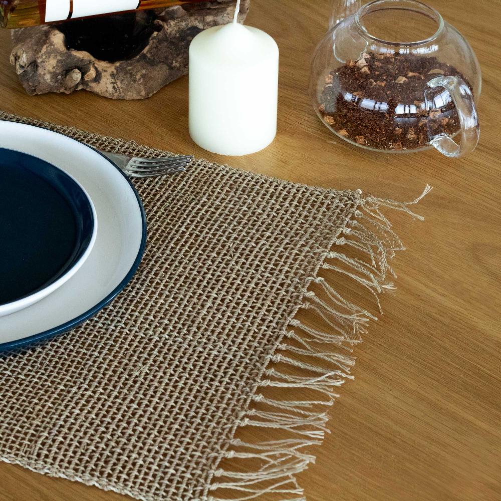 ancient wisdom Seagrass Fringe Natural Placemat - Natural