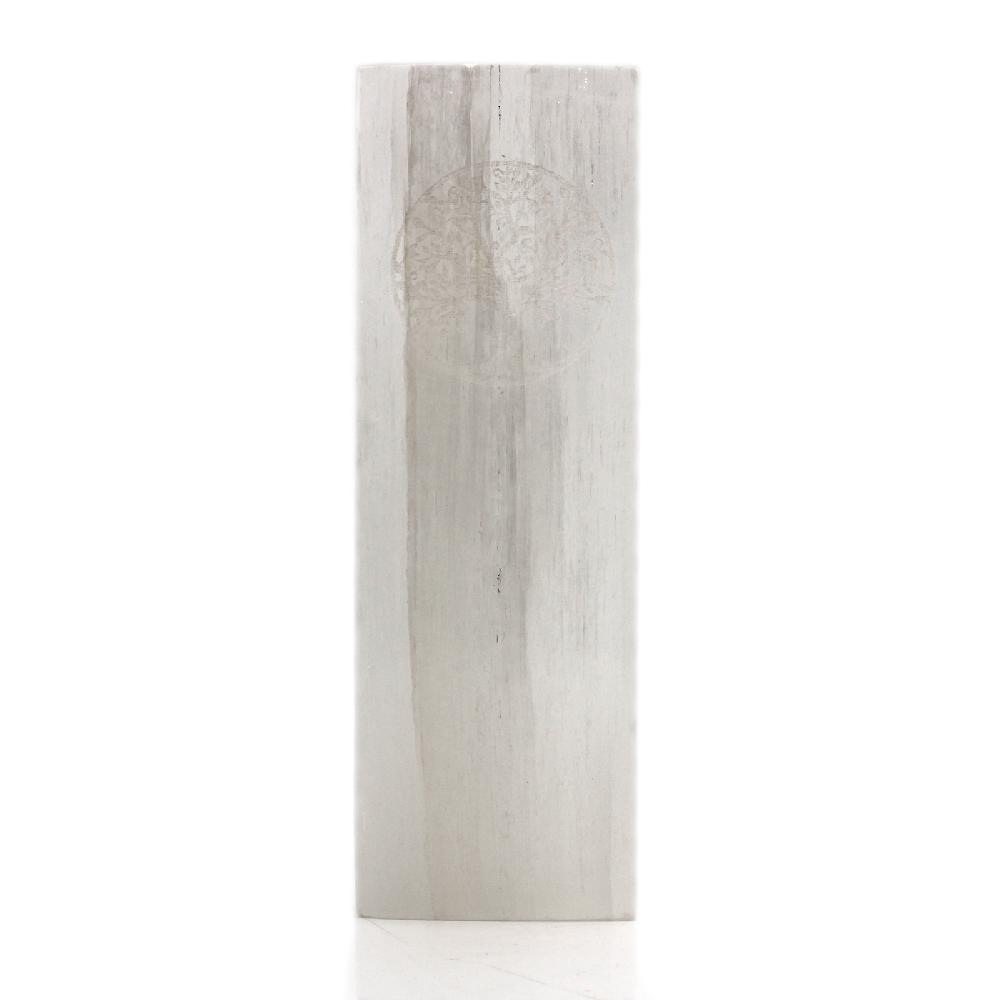 ancient wisdom Selenite Block Lamp 25cm - Tree of Life