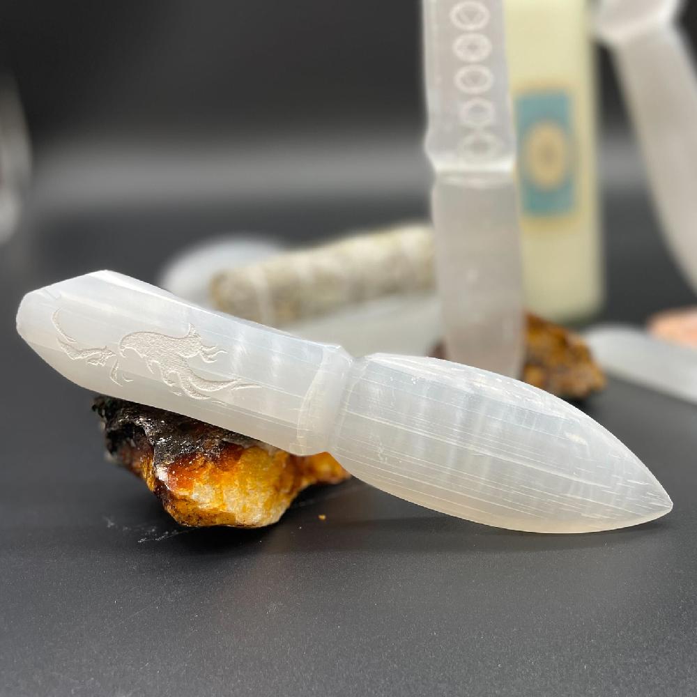 ancient wisdom Selenite Ritual Knife - Letting go of the past