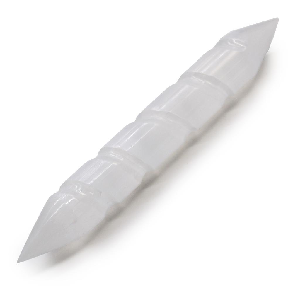ancient wisdom Selenite Spiral Wands - 16 cm (Point Both Ends)