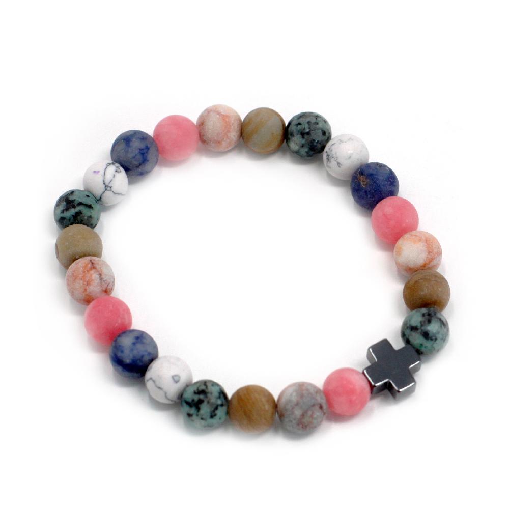 Ancient Wisdom Set Of 2 Gemstones Friendship Bracelets - Harmony - Rainbow Gemstones