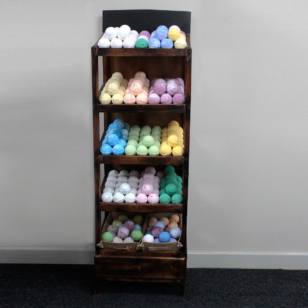 ancient wisdom Set of 240 Jumbo Bath Bombs with Luxury Stand - Brownwash