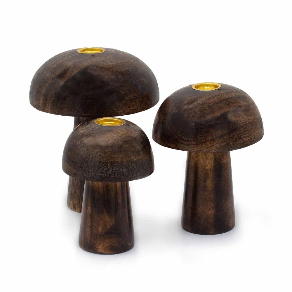 ancient wisdom Set of 3 Incense Cone Mushrooms ((10cm 9cm 8cm)