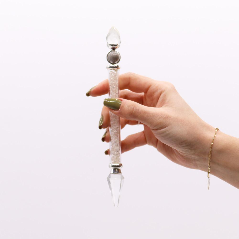 Ancient Wisdom Shiva Lingam Magic Wand - 19.5 Cm - Rock Quartz - Wisdom