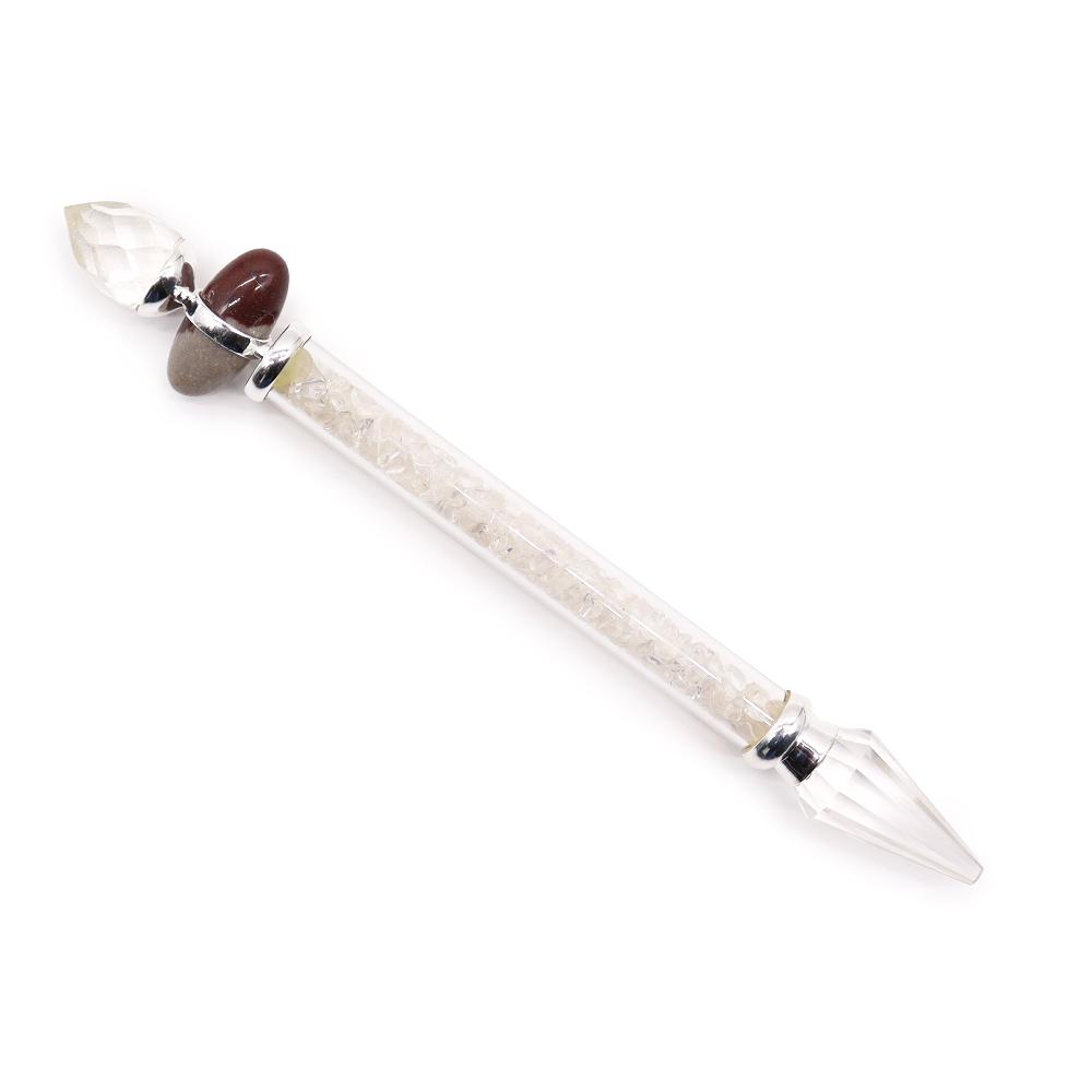 ancient wisdom Shiva Lingam Magic Wand - 19.5 cm - Rock Quartz - Wisdom