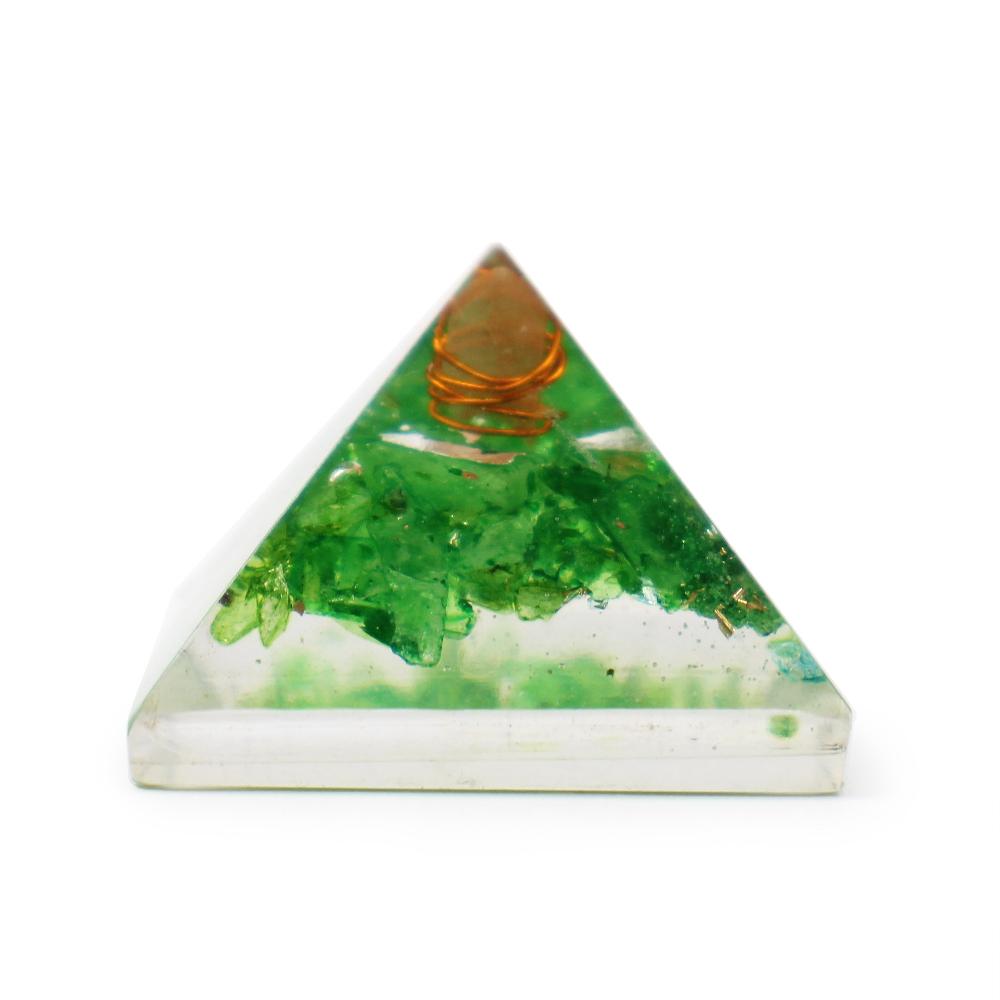Ancient Wisdom Sm Orgonite Pyramid 25mm Gemchips And Copper