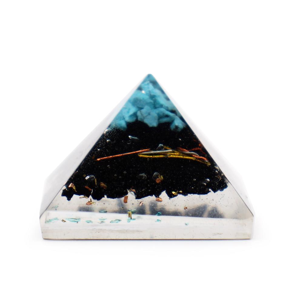 Ancient Wisdom Sm Orgonite Pyramid 25mm Gemchips And Copper
