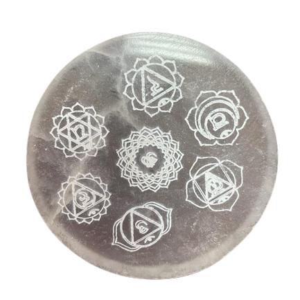 ancient wisdom Small Charging Plate 8cm - Chakra Design