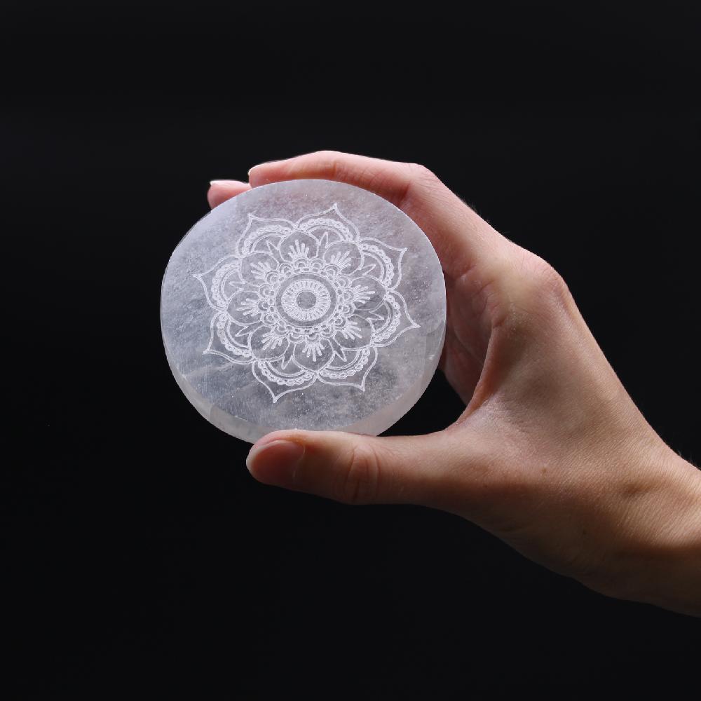 Ancient Wisdom Small Charging Plate 8cm - Mandala Design