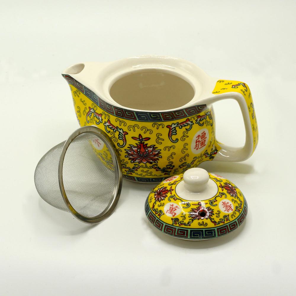 Ancient Wisdom Small Herbal Teapot - Long Life Oriental Design