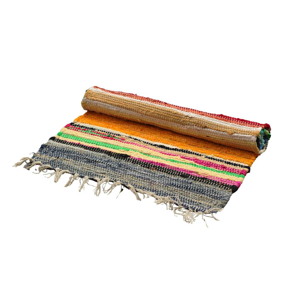 ancient wisdom Small Rag Rug - 50x90cm - premium quality - Rainbow Colours