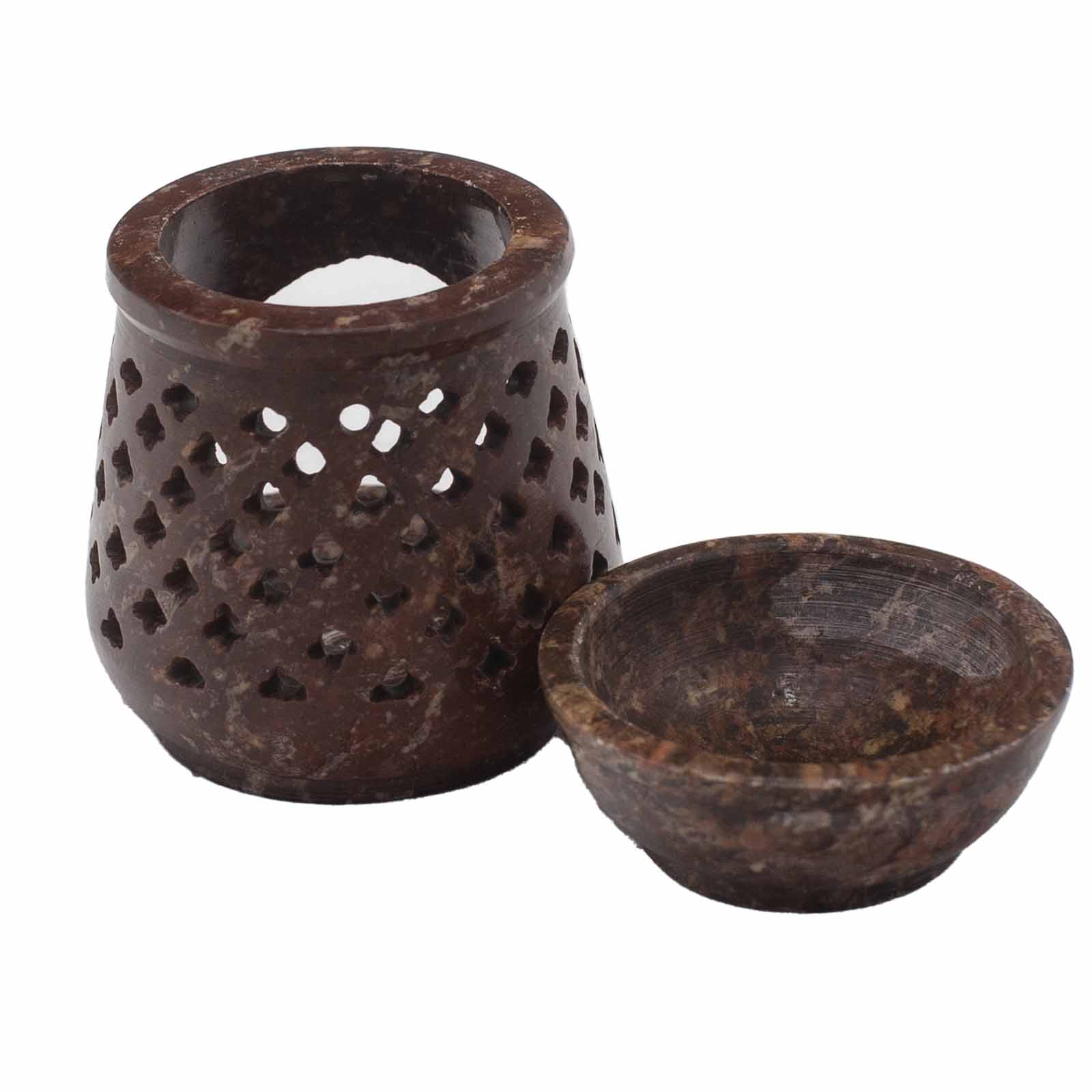Ancient Wisdom Small Soapstone Oil Burner 8cm - Classic