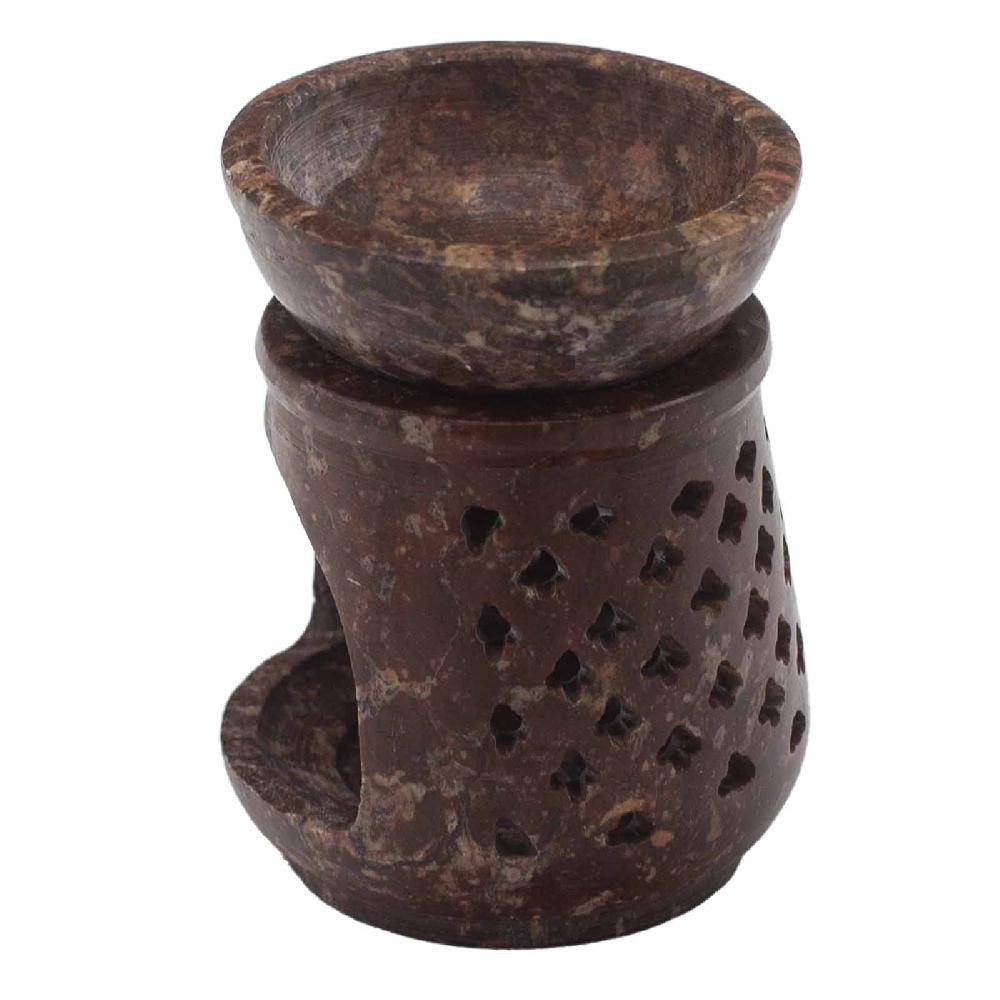 Ancient Wisdom Small Soapstone Oil Burner 8cm - Classic