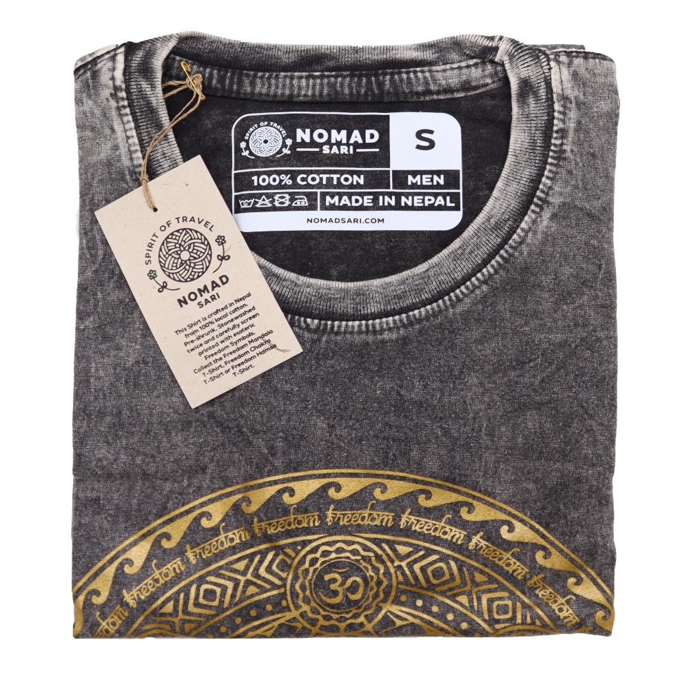 Ancient Wisdom Small Stone Washed T-Shirt - Chakra - Dark Grey