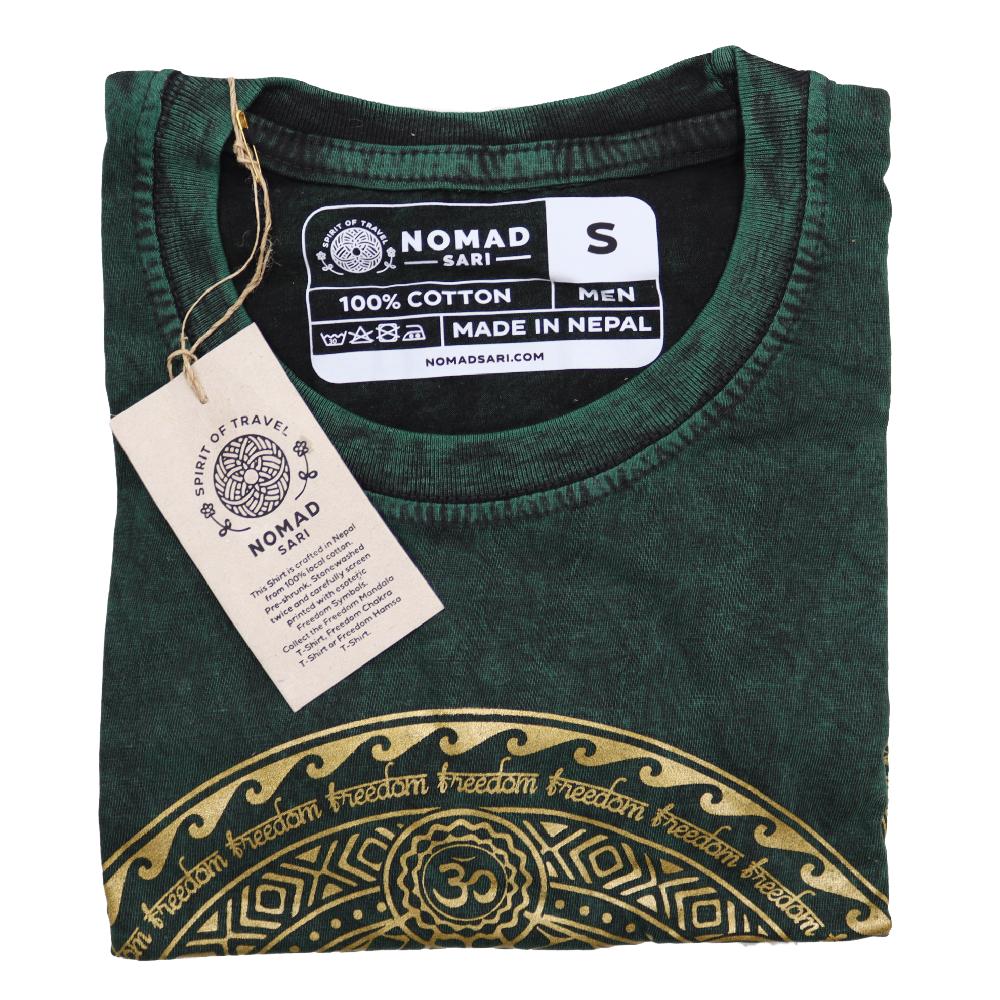 Ancient Wisdom Small Stone Washed T-Shirt - Chakra - Green