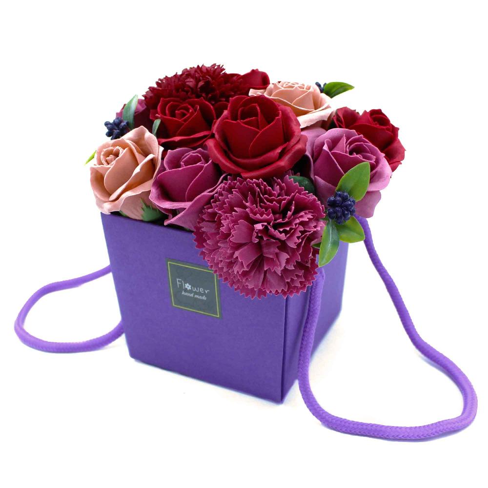 ancient wisdom Soap Flower Bouquet - Purple Flower Garden
