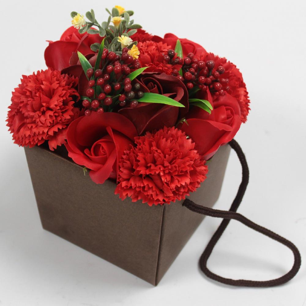 Ancient Wisdom Soap Flower Bouquet - Red Rose & Carnation